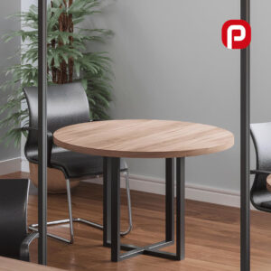 Mesa de Reunião Redonda Walnut P40