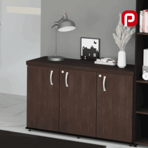 Armário Baixo Credenza 3 Portas Walnut P40